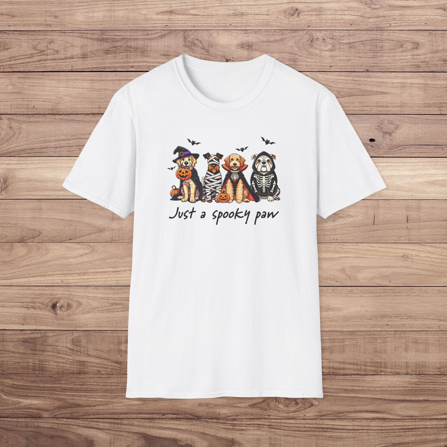 Just a Spooky Paw Halloween T-Shirt