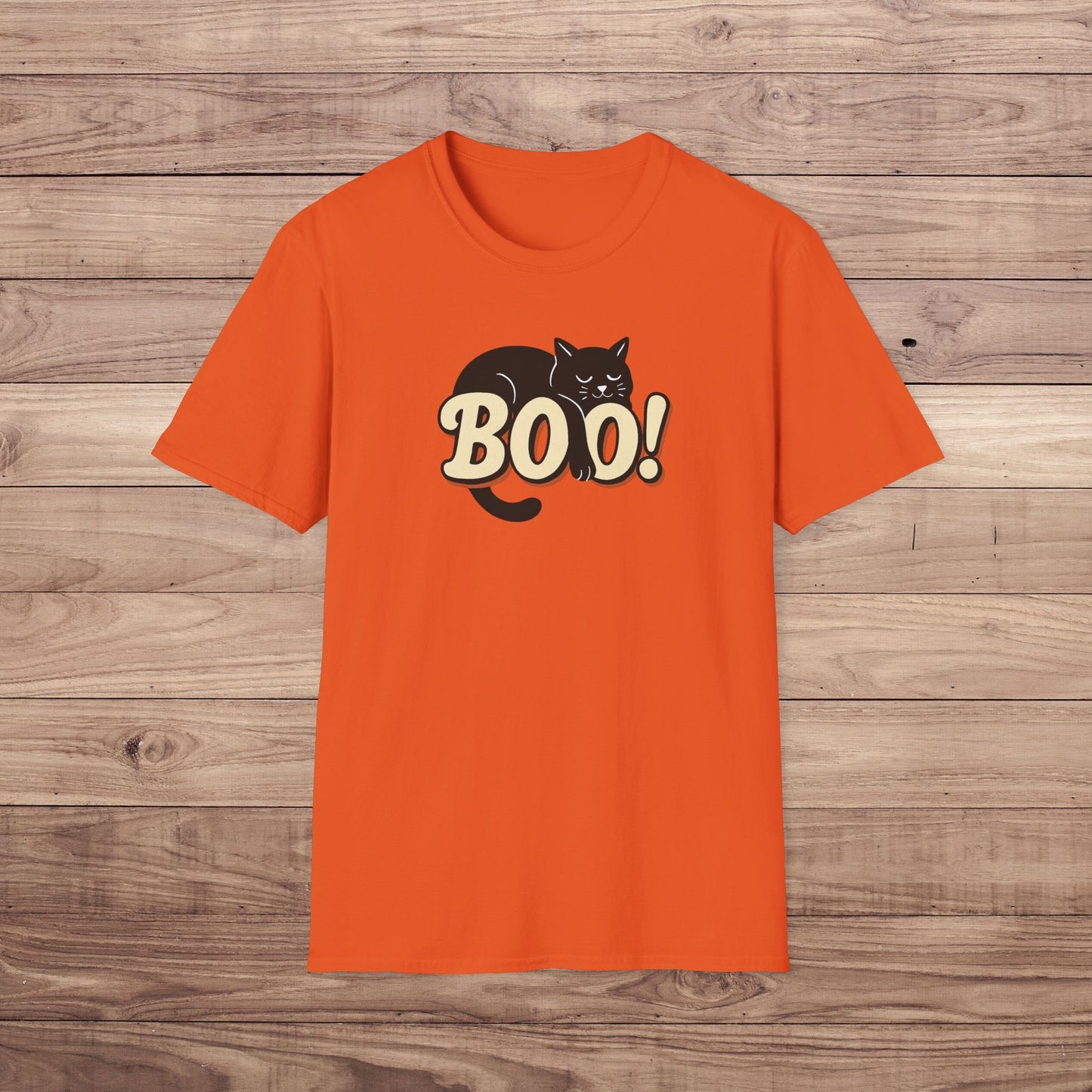 BOO! Black Cat Halloween T-Shirt