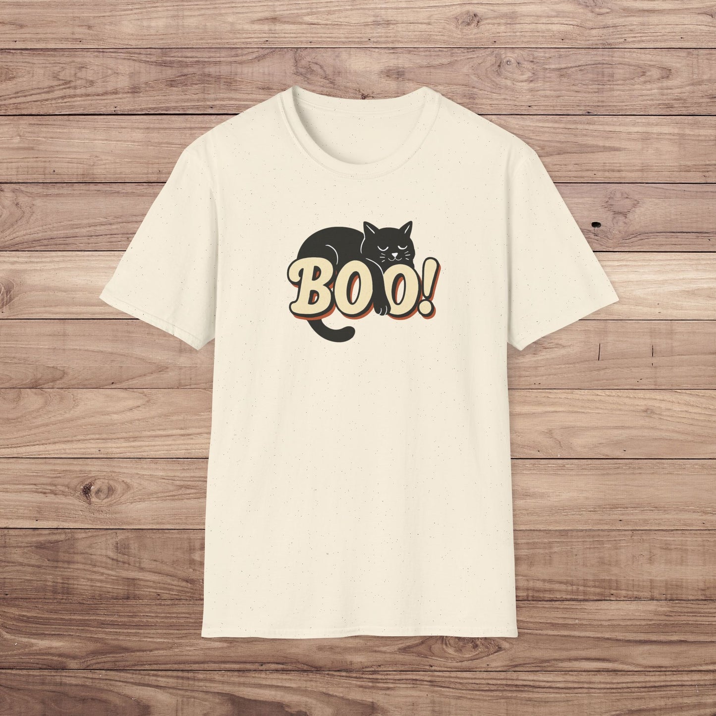BOO! Black Cat Halloween T-Shirt