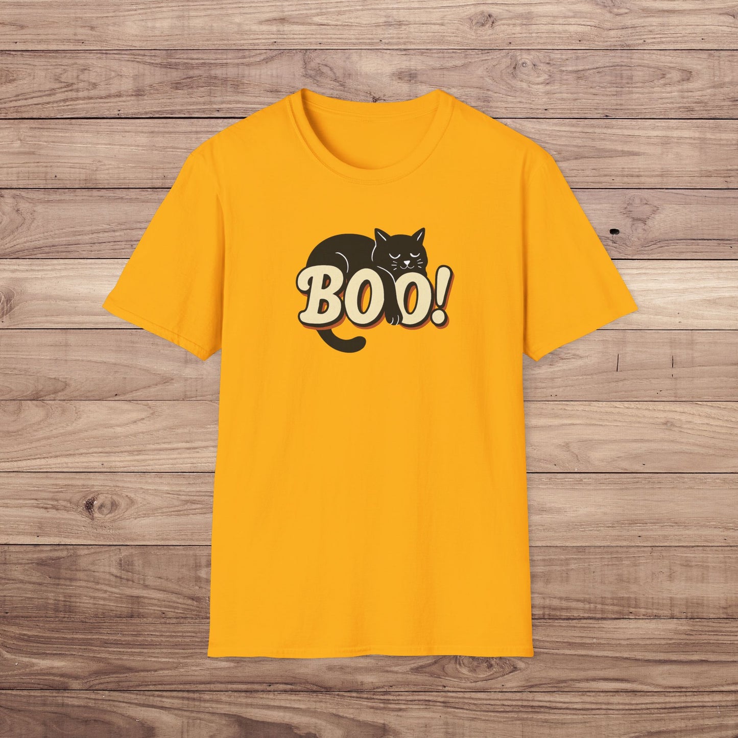 BOO! Black Cat Halloween T-Shirt