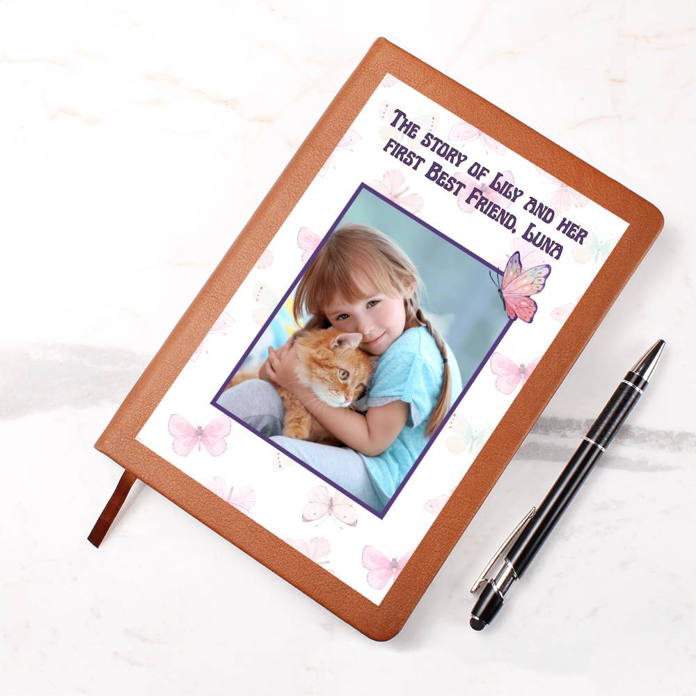 Personalized gift for pet lovers featuring a girl and her cat