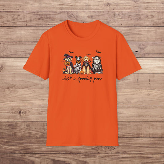 Just a Spooky Paw Halloween T-Shirt