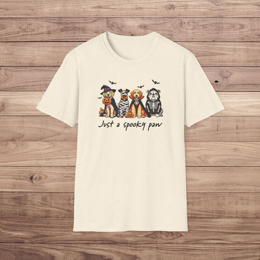 Just a Spooky Paw Halloween T-Shirt