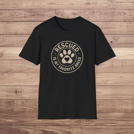 Rescued is my favorite breed T-Shirt