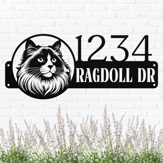 Personalized Ragdoll Cat Address Sign