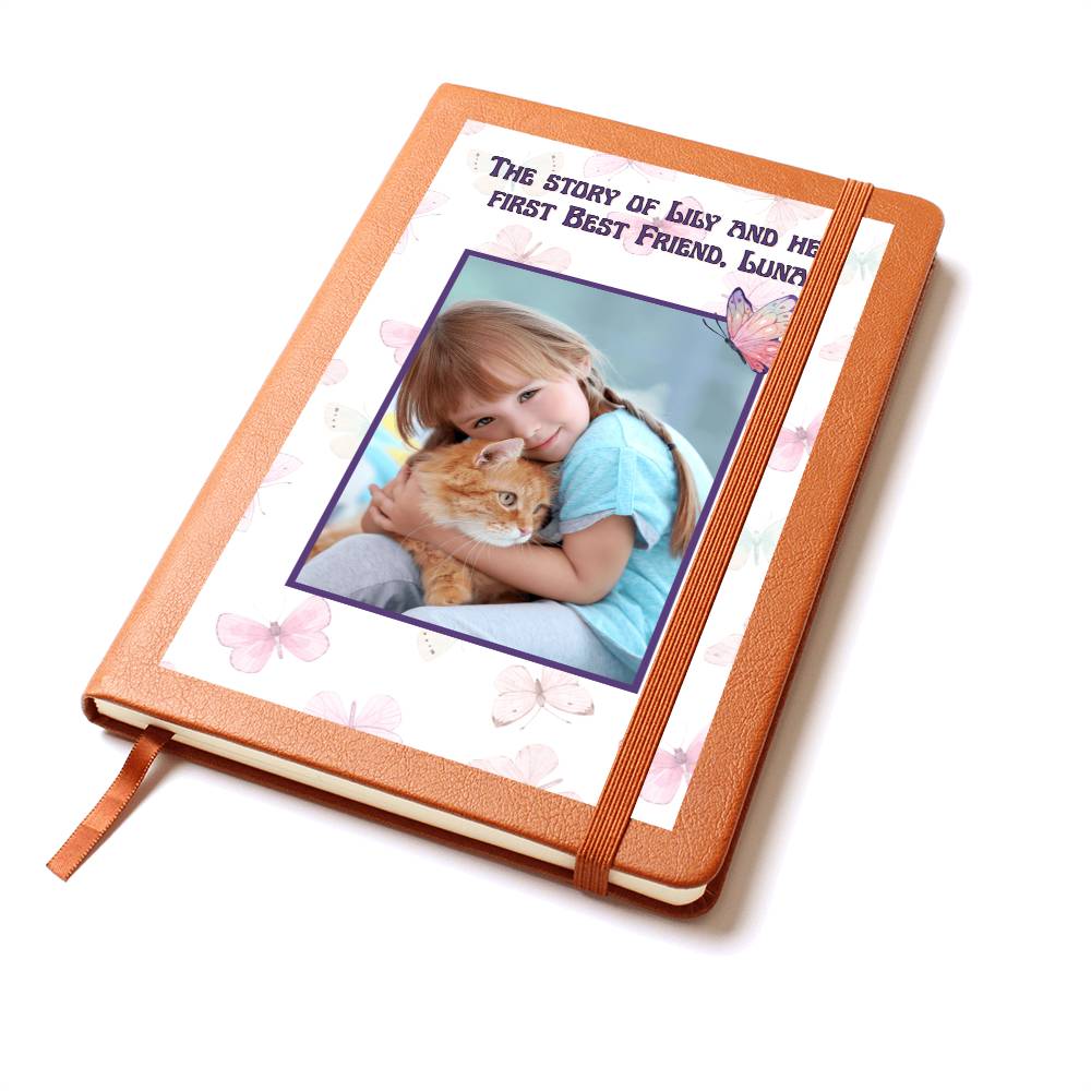 Custom photo journal celebrating a child’s first best friend