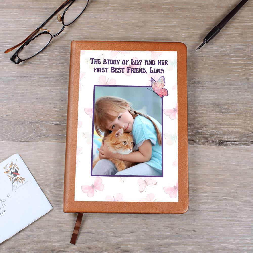 Keepsake journal to capture memories between child and dog or cat