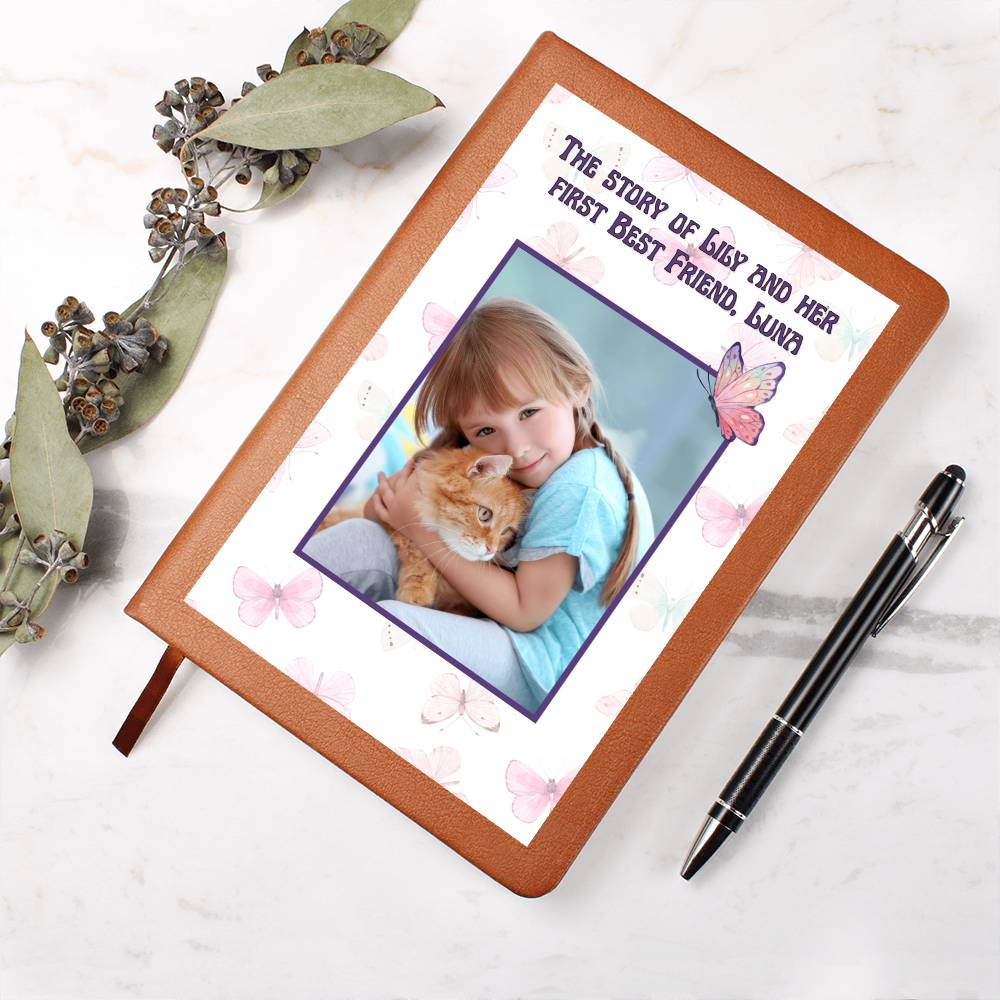 Keepsake journal to capture memories between child and dog or cat